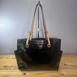 MICHAEL Michael Kors Black Patent Leather Tote
